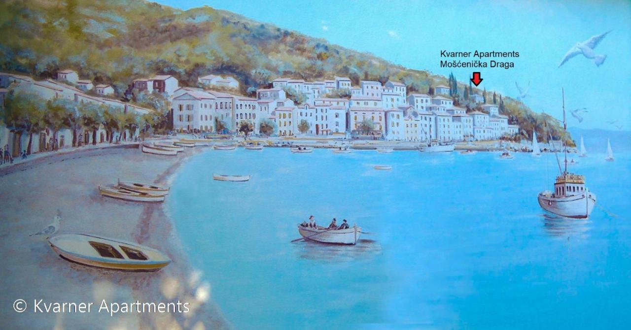 Kvarner Apartments - Moscenicka Draga Bagian luar foto